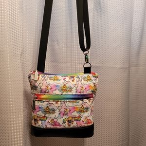 Handmade Rainbow Cotton & Vinyl Koda Crossbody Bag Handbag Purse